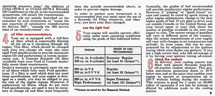 1964 Ford Fairlane Owners Manual Page 26